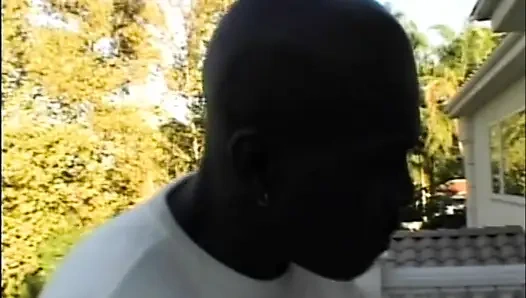 Heiße und sexy blondine wird von einem wilden schwarzen schwanz gefickt