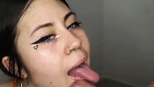 I Give Him an Amazing Blowjob Until He Cums on My Tits - Amateur Blowjob and Cumshot