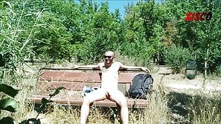 Jerking off in the park part 2