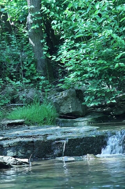 Flexing by the Waterfall, Trying to Sneak a Little Private Moment…