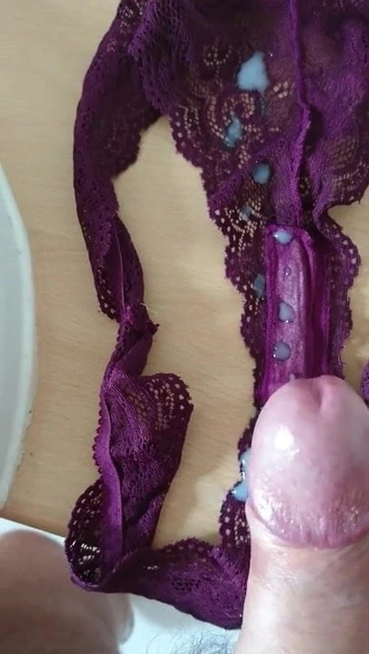 Cummin in wife's sticky knickers