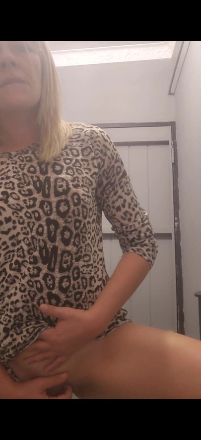 Unforgettable moment from "Cute blonde fingering her pussy in bar public bathroom"