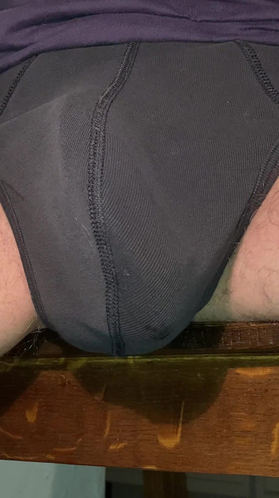 Stepdaddy's Cock Leaks Through Underwear