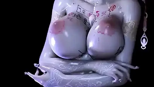 Pelacur toket besar 3d telanjang alaminya duduk di kontol besar