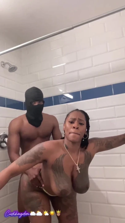 Big titty big booty Sex Goddess gets fuck hard in shower! | Clip 1