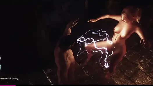 Skyrim OSEX секс с волшебником в тройничке