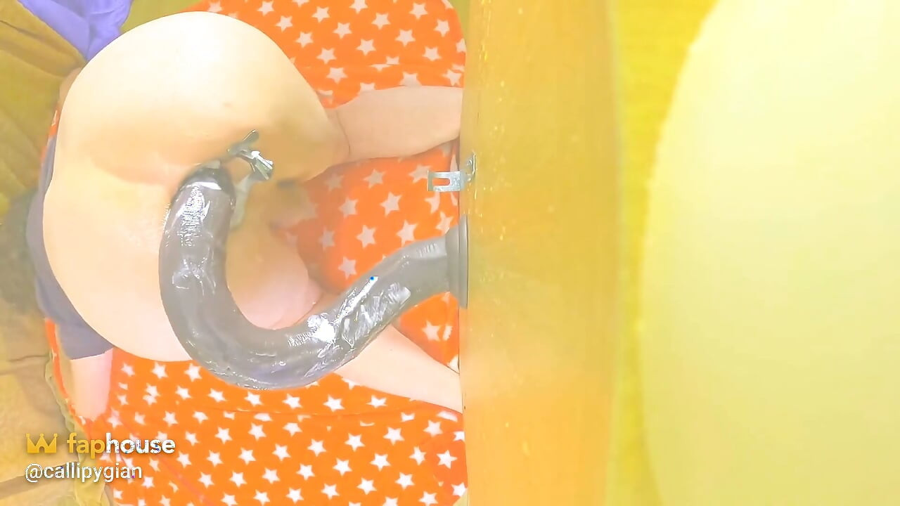Thicc Femboy Gets a Huge BBC Dildo up His Ass