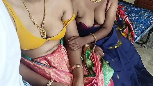 Married sisters enjoying threesome hot sex