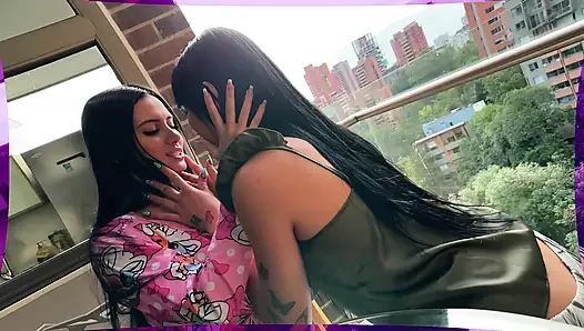 Lesbian Morning Sex: Helping My Friend Cum and Our Friend Fucks Us