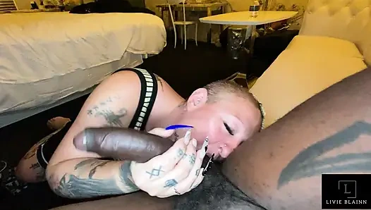 Scottish Slut Sucks Huge BBC and Takes a Mouthful