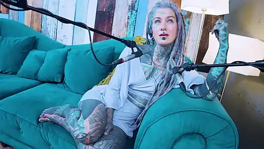 I talk about N - Needed - ASMR podcast SFW talking goth skinny girl dreadlocks tattoo model inked girl