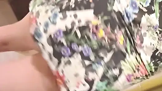 Follow my girlfriend as she does chores around the house with a t-shirt and nothing else!