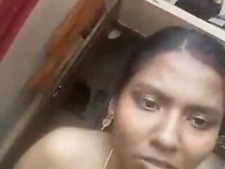 Horny Tamil girl showing and fingering on video call