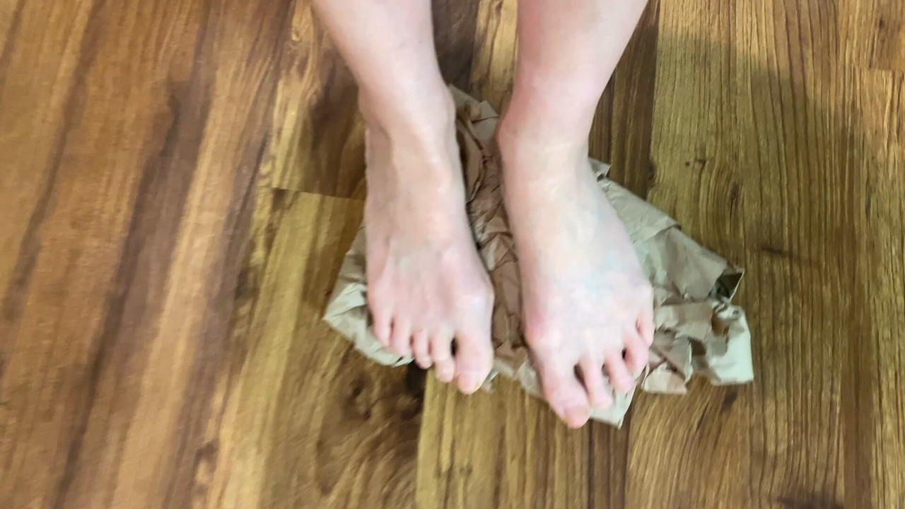Crushing Paper & Cardboard Barefoot