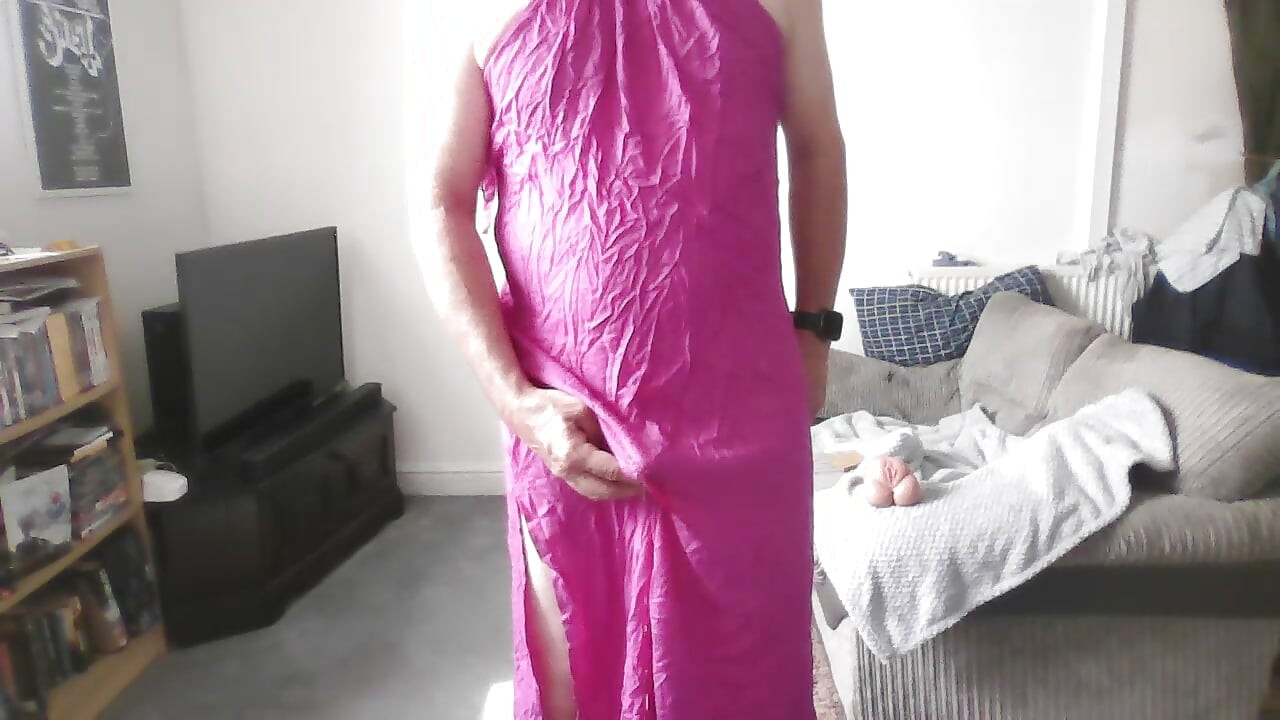 pissing in the pink dress