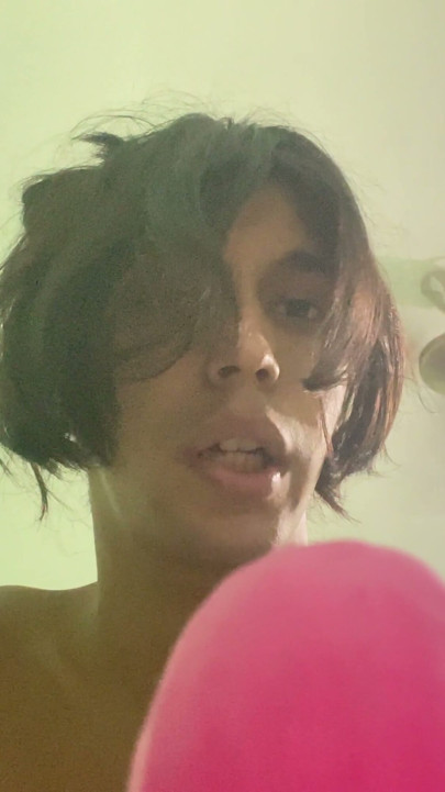 Playful fanboy playing with new sex toy imaging their big brother | Clip 2
