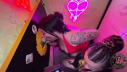 Glory Hole Series Ft Anastasia - Double Blowjob