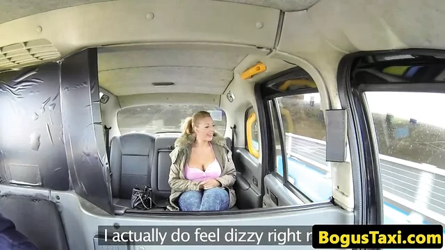 Busty amateur sixty nines and fucks cabbie