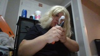 Cachonda hilado travesti sopla nubes