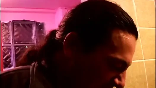 She Was Enjoying Sucking Three Big Hard Cock Before She Get Fucked
