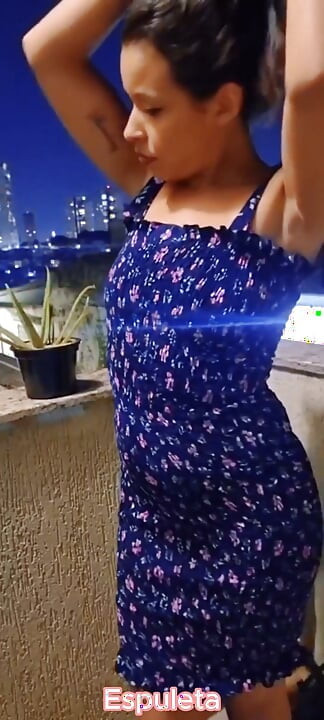 Exhibition on the Balcony - Hot Girl Dancing Until She Is Naked