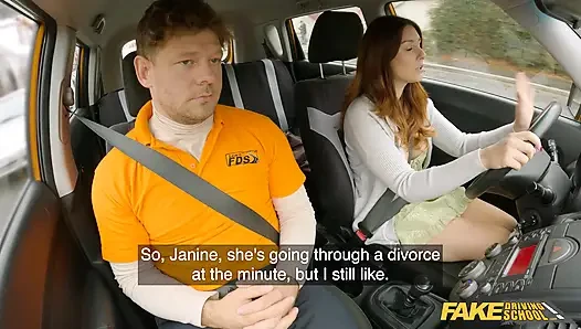 British MILF told me her Sexy Stories and Made Me HARD - Fake Driving School