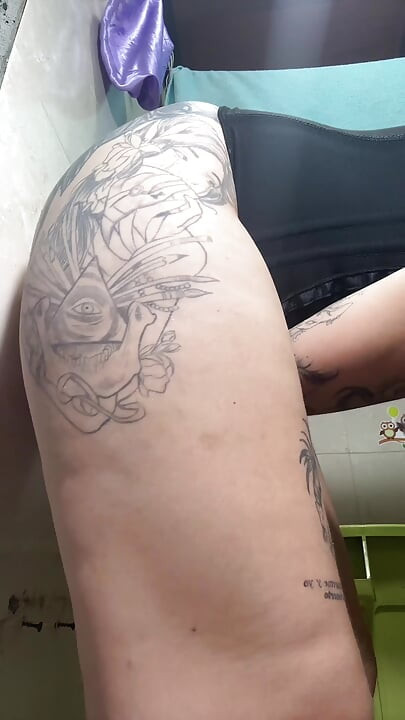 Redhead touches herself