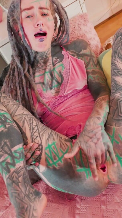 Tattooed Camgirl’s Live Show Interrupted by Rough Surprise Fuck | Clip 1