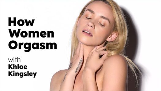 De cerca - ¡cómo el orgasmo de las mujeres con la pequeña rubia Khloe Kingsley! SOLO DE MASTURBACIÓN FEMENINA! ESCENA COMPLETA