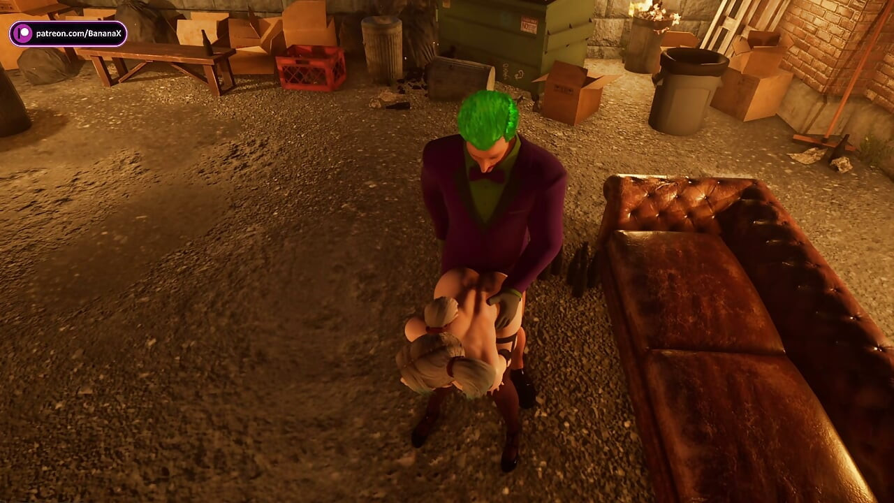 Joker Fucks Futa Harley Quinn Hard in the Alley