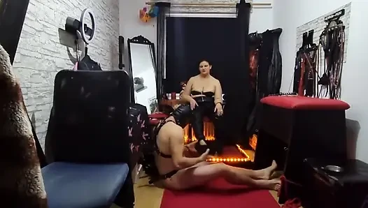 Fire Play BDSM Threesome - Mature Sluts Dripping with Heat
