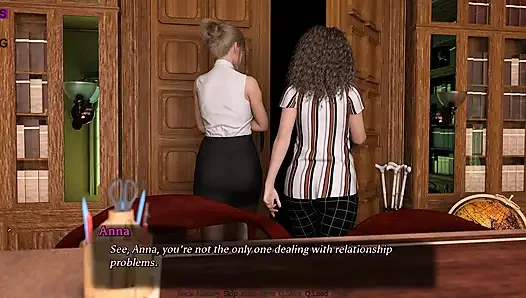 Pernikahan sempurna: cewek nakal rambut pirang yang nggak di rumah dan teman kantornya yang seksi - episode 51