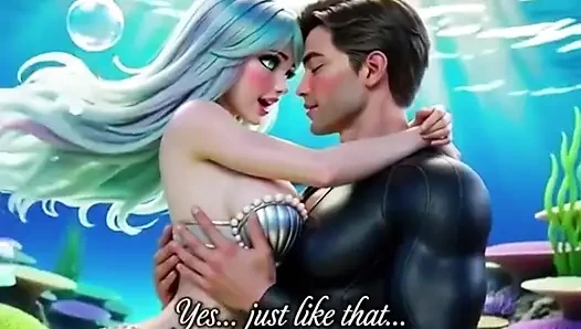 Underwater fantasy where a diver discovers a mesmerizing mermaid