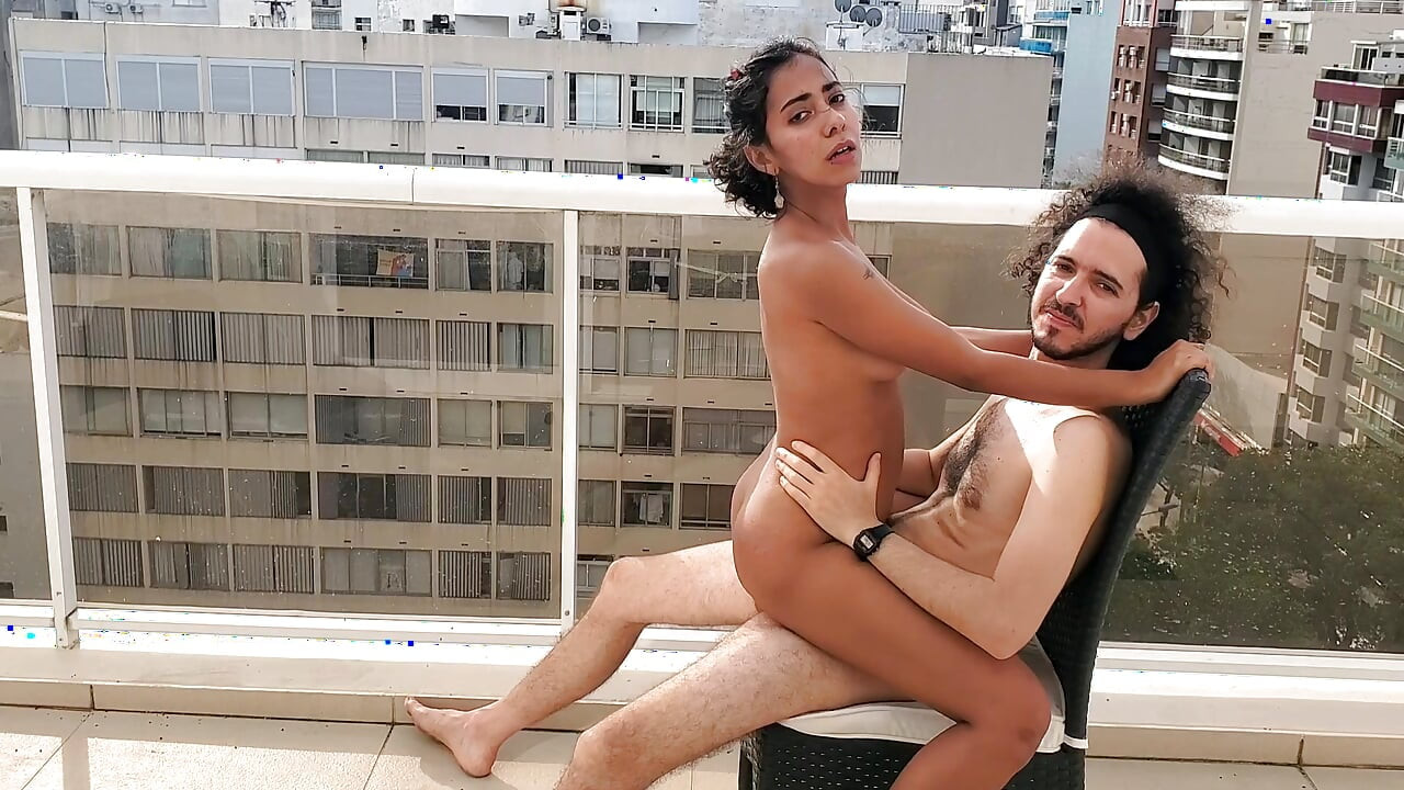 Wild Hope has sex with her future husband's best friend hours before the wedding, public sex on the rooftop