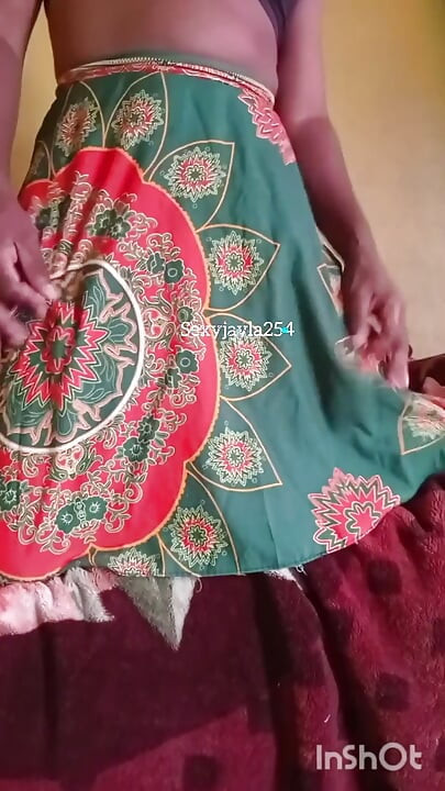 Sexyjayla254 stroking her big cock in a skirt