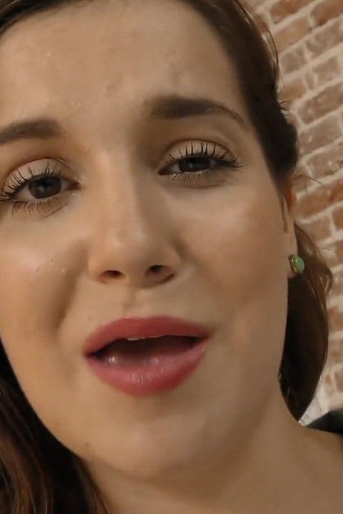 College girl Kasey soaked in cum after throwing a dorm room jack off party!
