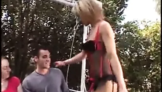 Mom and Step Dad gets a blonde hooker for their step son's birthday party