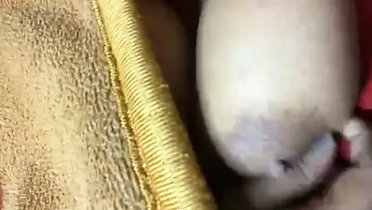 Try to putting 3 fingers in pussy hole