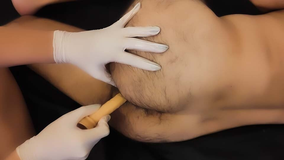 I am giving him rough asshole prostate massage til he cums hard