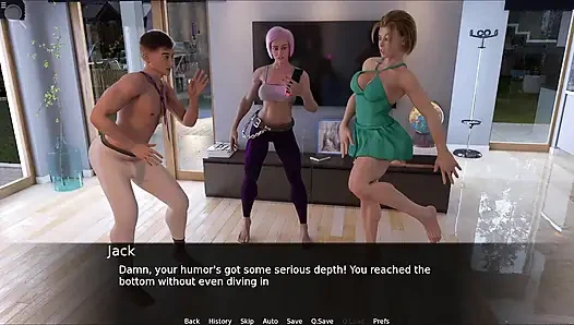 Stepsister And Girlfriend Having Threesome Fun With Jack Huge Cock