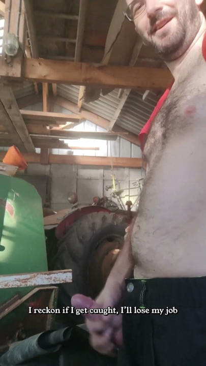 A hard cock and horny day for the gardener
