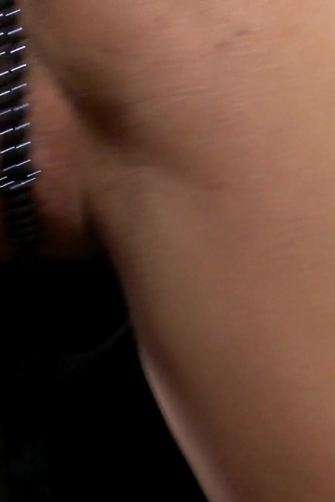 Sexy blonde black pearl thong