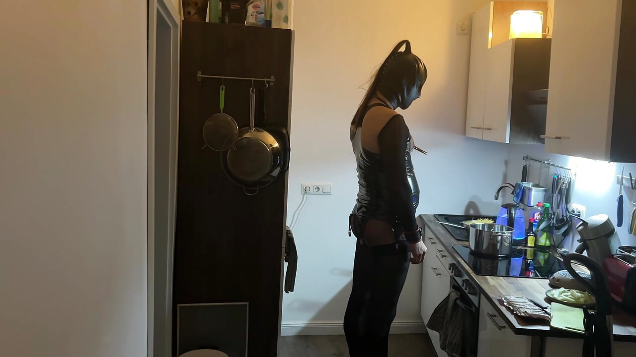 Fetish Lofts Cooking Session with TV Slave Part 2-4.