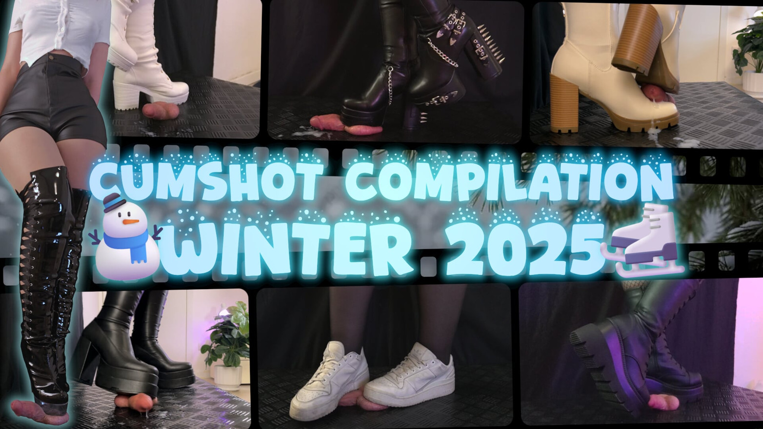 Cumshot-kokoelma - 25 sessiota murskaamalla kukkoa ja palloja - talvi 2025 - murskata tallaaminen, kenkätyö, bootjob, cbt, ballbusting