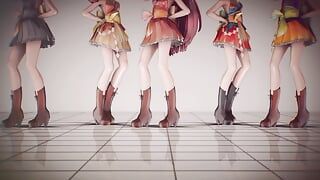 MMD R-18 Аниме-девушки сексуально танцуют (клип 43)
