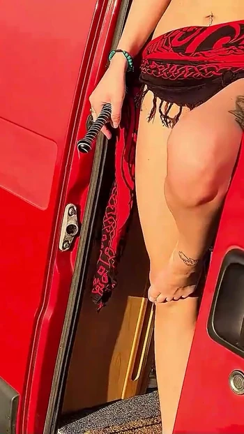 Captivating moment from "Camping Girl caught Stranger Jerk and let him Fuck her Tight Pussy"