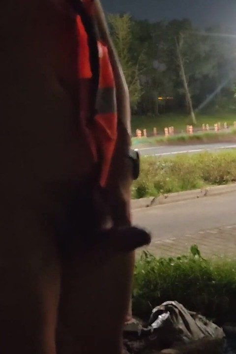 Naked Patrols at Construction Sites, Leaving Sperm Beside Busy Public Roads