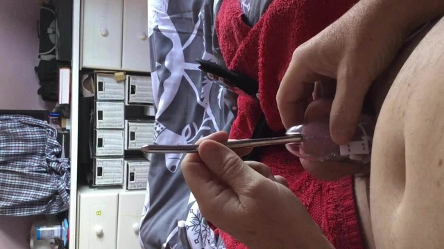 Caged cock