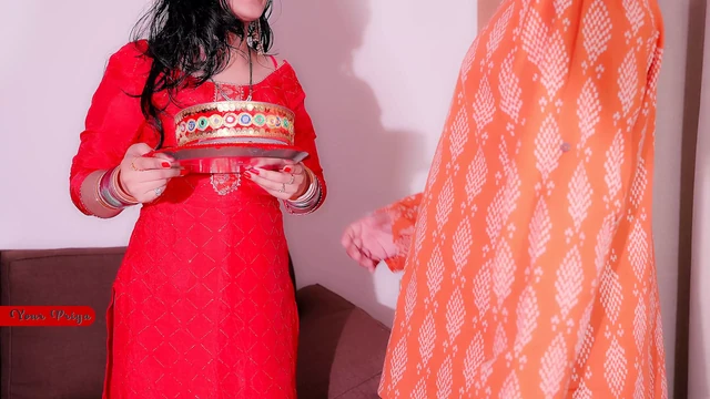 desi wife gaaliya and hard fuck on karvachauth after cheating on husband in Hindi audio