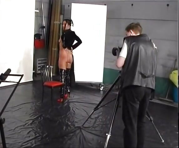 German Slut in Latex Got Fucked on the Casting